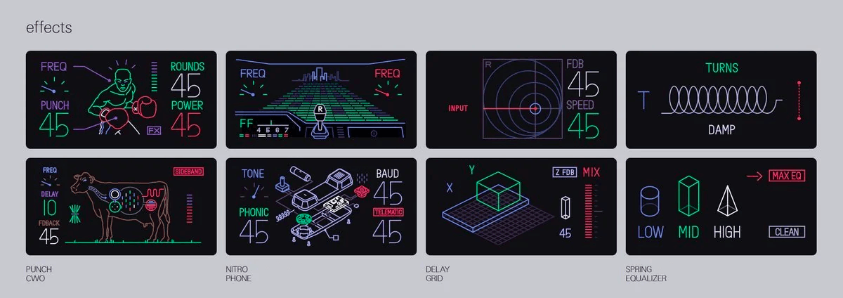 figure 1: OP1's many different ui screens